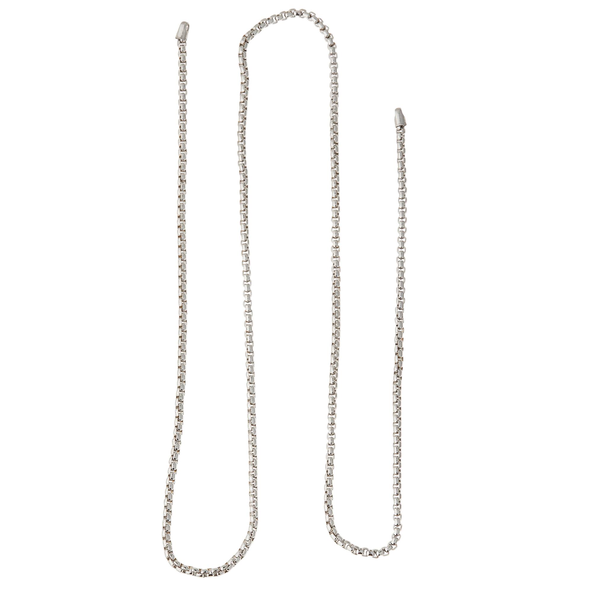 12 Pack: 24" Rhodium Box Chain by Bead Landing™